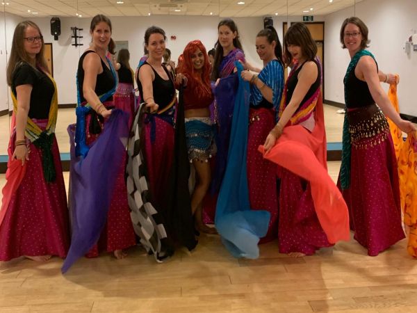 Belly dance hen do group celebration Cardiff