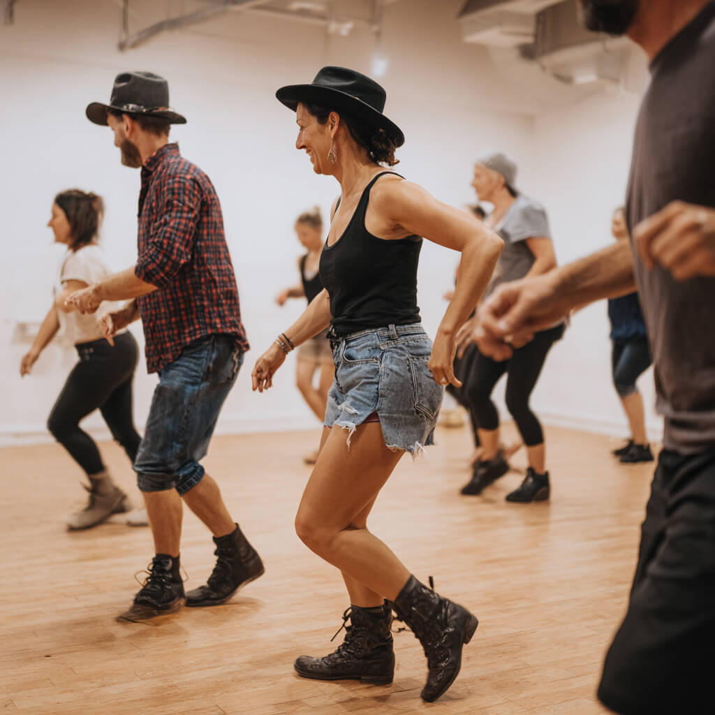 Country western hen party Cardiff studio group with cowboy hats