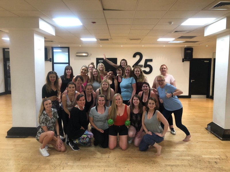 Dirty Dancing hen party dance class Cardiff group learning romantic choreography